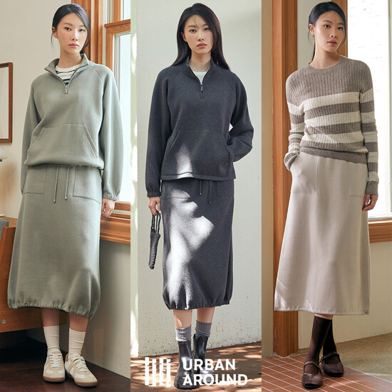 어반어라운드 25FW 크리미 코튼 A라인 스커트 1종 4