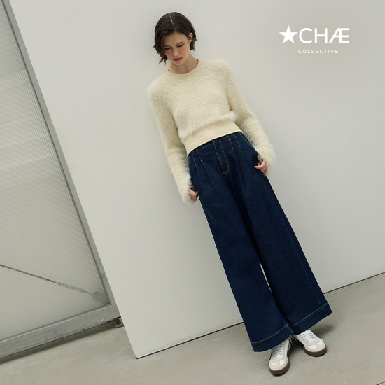 [최초가 99,000원] 25FW 라이크라 핀턱 와이드 슬랙스 데님 3