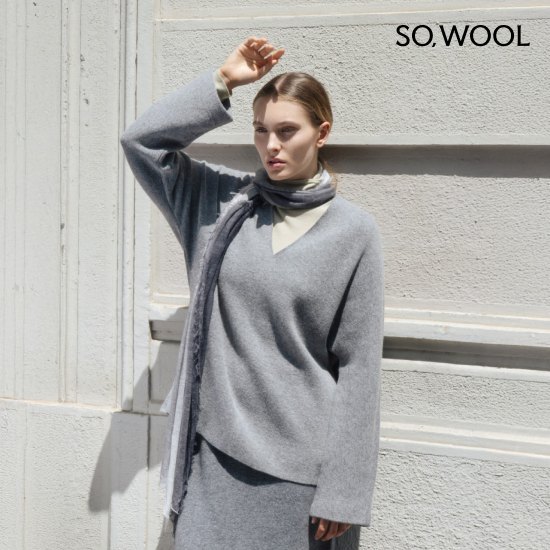 쏘울 25FW 라쿤 이중직 브이넥 풀오버[런칭 가격99,900원]