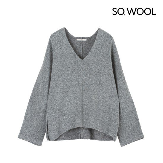쏘울 25FW 라쿤 이중직 브이넥 풀오버[런칭 가격99,900원] 2