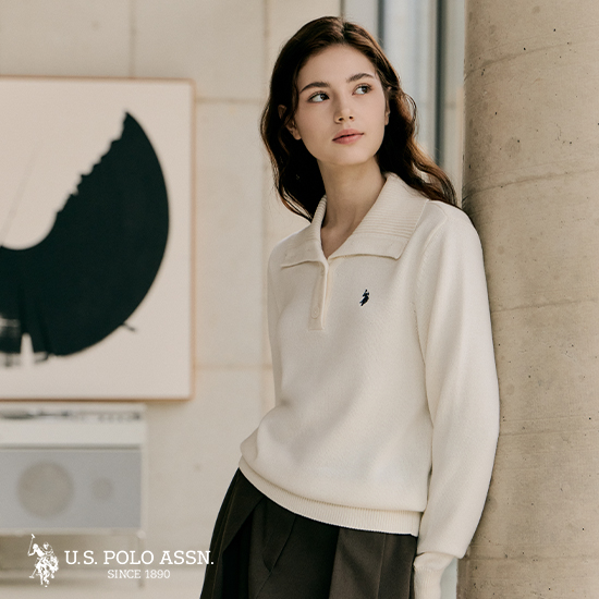 [쿠폰혜택][U.S POLO ASSN.] 25FW 하프집업 니트 3종 여성 2