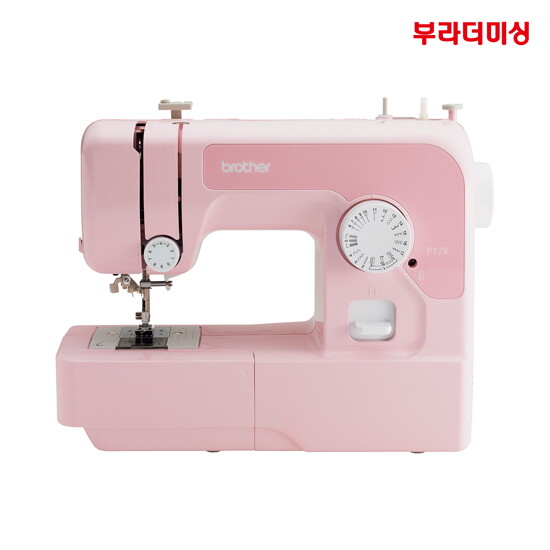 ★풀구성★60주년 기념 핑크미싱 P17K (와이드테이블+핑크용구함+노루발3종+패턴3종+수강증3매) 4