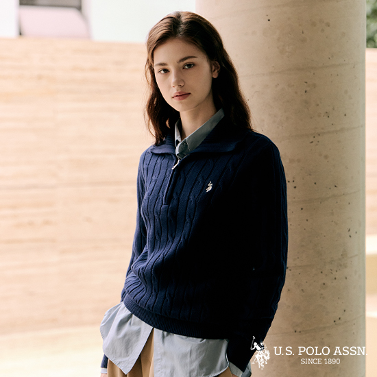 [쿠폰혜택][U.S POLO ASSN.] 25FW 하프집업 니트 3종 여성 4