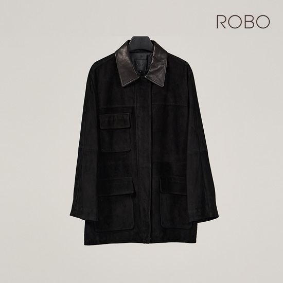 [최초가 699,000원] 25FW 이태리 스웨이드 레더카라 워크자켓 4