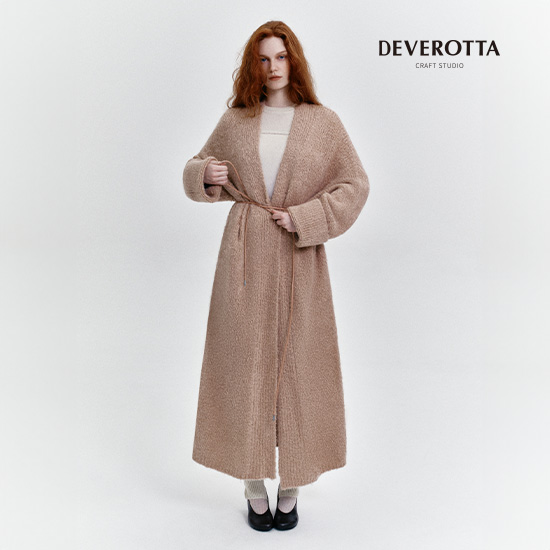 [최초가 299,000원] 25FW 이태리알파카 롱니트코트+벨트