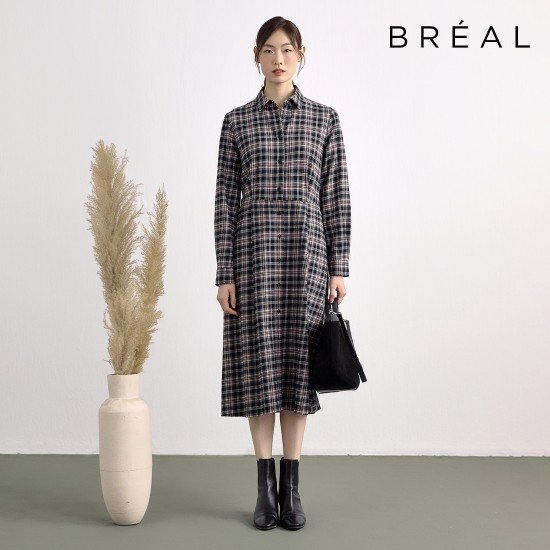 브리엘 소프트 체크 셔츠 원피스 1종[런칭 가격 59,900원] 3