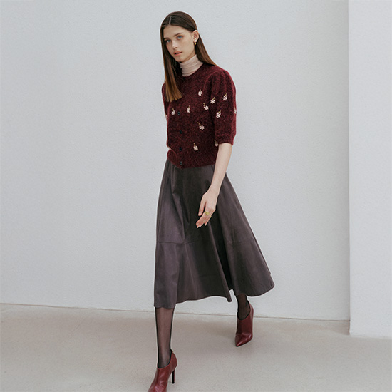 [최초가 109,000원]25FW 피비 FAUX 스웨이드 스커트