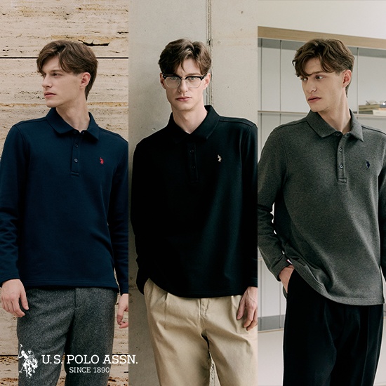 [쿠폰혜택][U.S POLO ASSN.] 25FW 기모 카라티 3종 남성