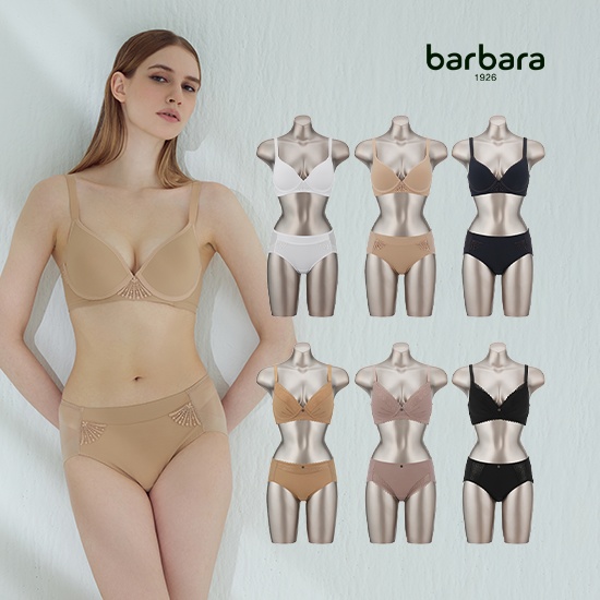 [최초가 179,000원] Barbara 누디컬렉션 브라팬티 6세트
