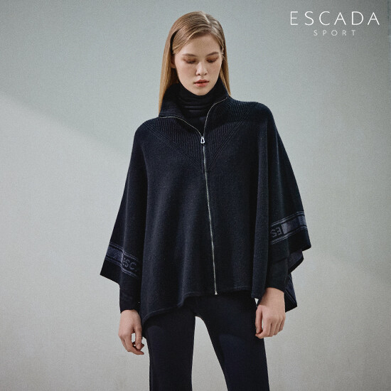 [ESCADA SPORT] 에스카다 스포츠 25FW 울캐시미어 블렌드 시그니처 니트 케이프 1종 3