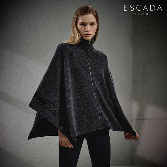[ESCADA SPORT] 에스카다 스포츠 25FW 울캐시미어 블렌드 시그니처 니트 케이프 1종 4