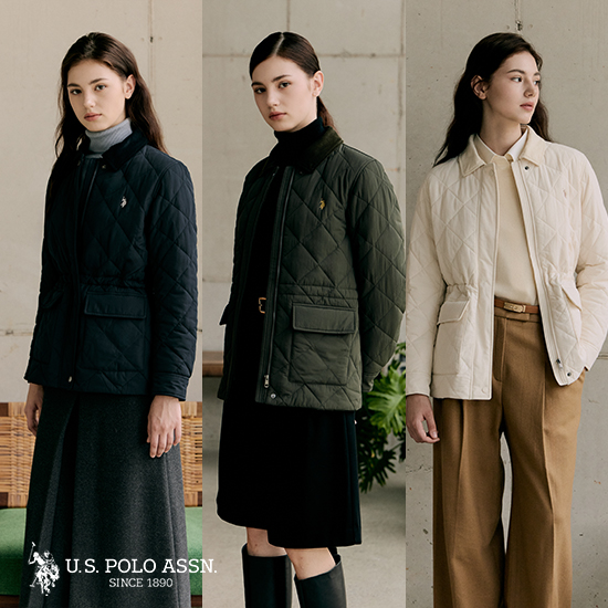 [앱쿠폰][U.S POLO ASSN.] 퀼팅 자켓 1종 여성