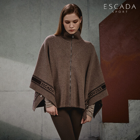 [ESCADA SPORT] 에스카다 스포츠 25FW 울캐시미어 블렌드 시그니처 니트 케이프 1종 2