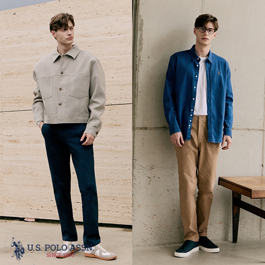 [쿠폰혜택][U.S POLO ASSN.] 25FW 약기모 치노팬츠 2종 남성