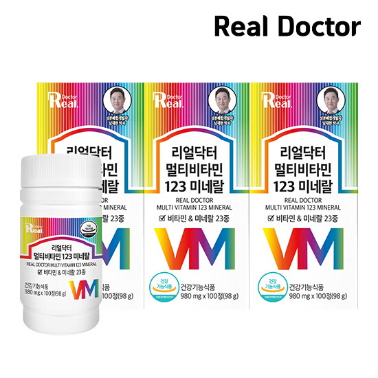 ☆방송에서만 이 가격☆[10개월분] 리얼닥터 멀티비타민123 미네랄 3박스(980mg x 100정 x 3박스)