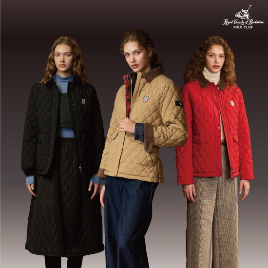 ■O RCB POLO CLUB 여성 웜 플리스 퀼팅 자켓(R501W)