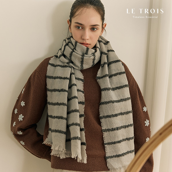 [LE TROIS]25FW 르투아 울 블렌디드 머플러 1종