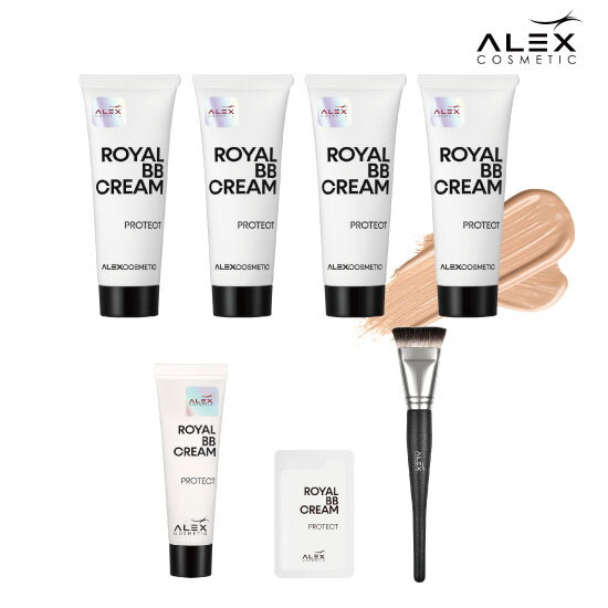 [명품언니선물패키지] 독일 직수입 알렉스 비비크림 30ml*4 + 비비크림 15ml + 퍼펙터 브러쉬  +여행용 1ml*1