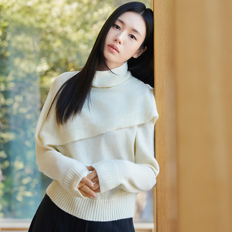 [최초가89,900]25FW 알파카 숄 드레이프 니트 2