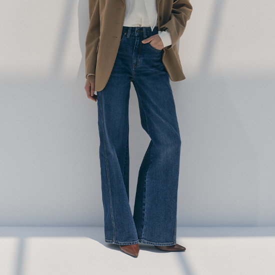 [최초가119,000원]25FW 헤리티지 기모 커브드 데님 2