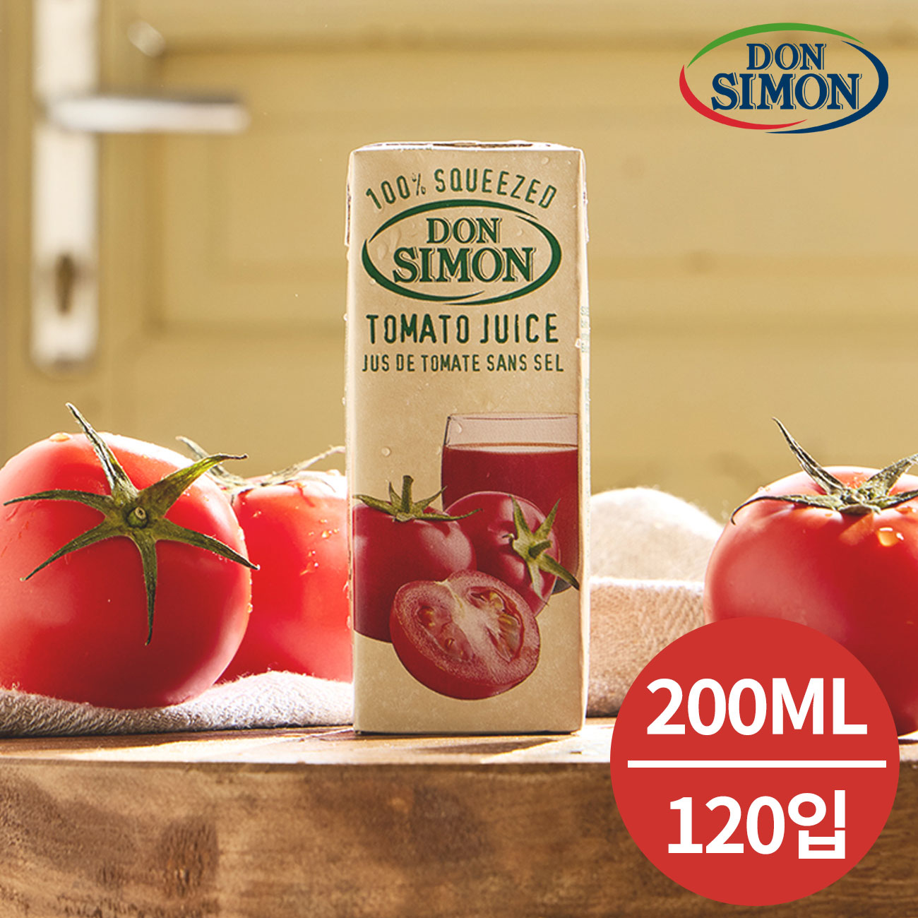 [TV LIVE]스페인1등 돈시몬 100%토마토주스 200ml*120팩