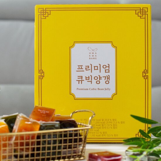 화과방 프리미엄 큐빅양갱(60개입)+쇼핑백 / 간식 양갱 선물 2