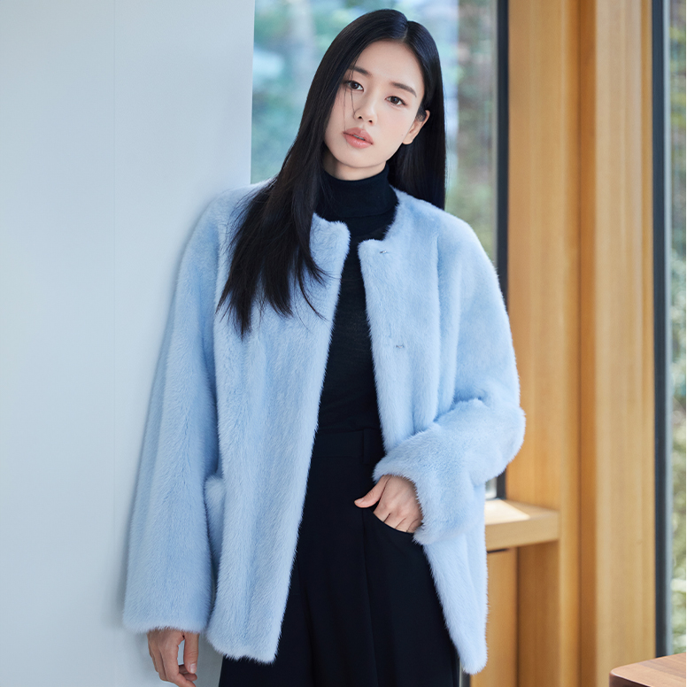 25FW 휘메일 풀스킨 밍크하프코트 2