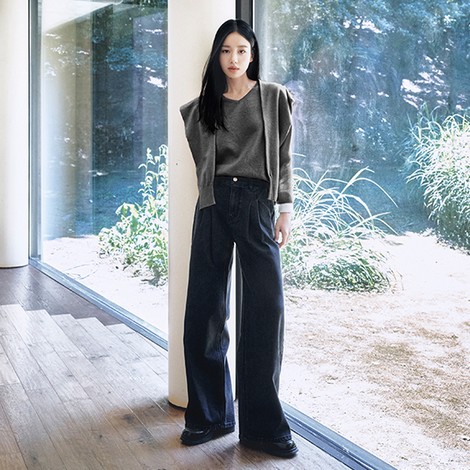 [최초가79,900원/동가게단독]25FW 기모투턱D데님+벨트 2