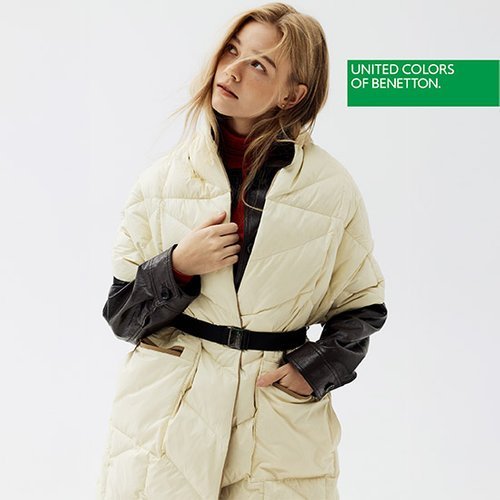 [베네통] BENETTON 하이브리드 롱 다운 숄 2