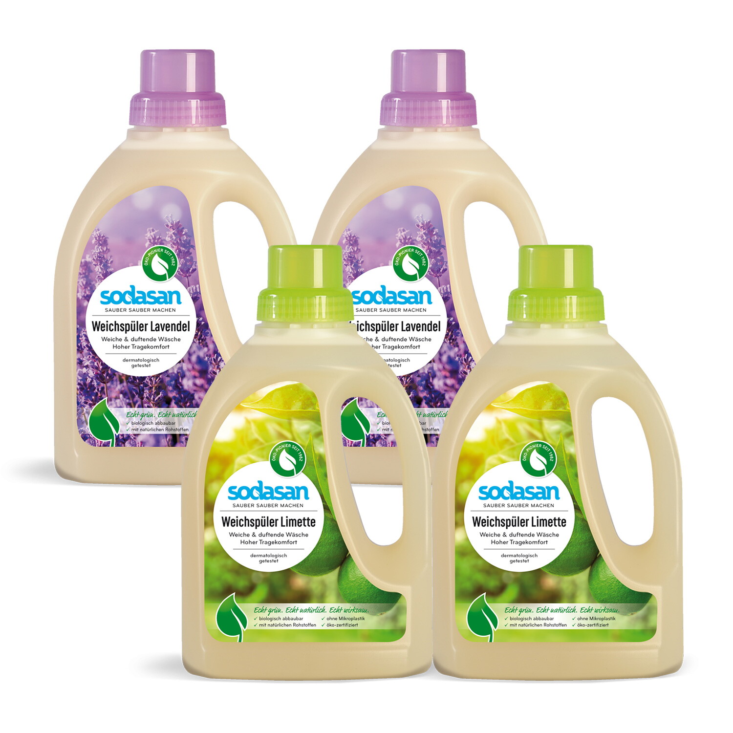 독일 직수입 섬유유연제 750ml 4통 (라임 2통+라벤더 2통)