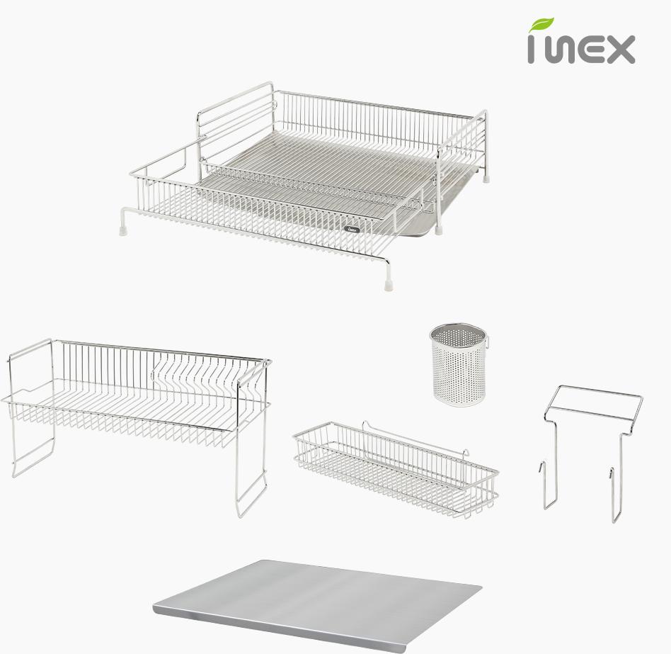 클린엣지 점보플러스 3단 식기건조대 풀세트