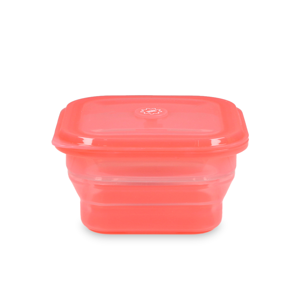 접이식 실리콘 용기 푸쉬락 400ml (15colors) 전자레인지 냉동밥 보관