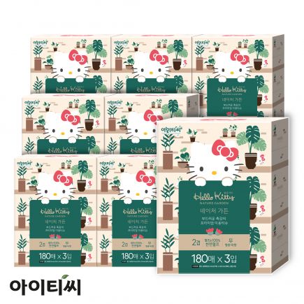 [헬로키티] 네이처가든 미용티슈 3입×8팩