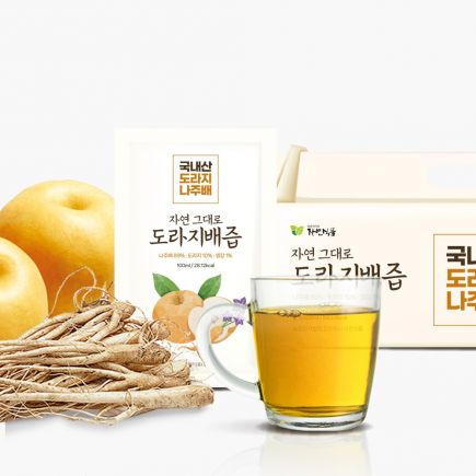 자연그대로 도라지배즙 4박스(박스 당 100ml×30포)