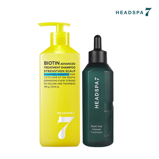 비오틴 샴트리샴푸 740g + 리페어 듀얼앰플 트리트먼트 230ml