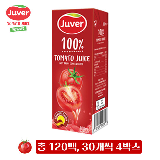 [방송에서만 구매가능]후버 NFC 스페인산 토마토주스 200ml x 120팩 4