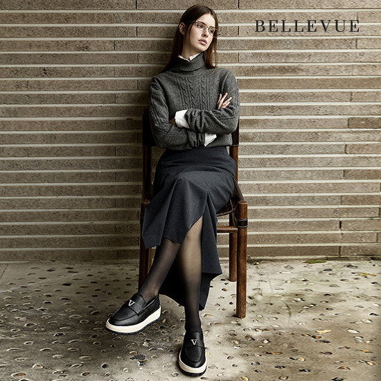[BELLEVUE]벨뷰 로마 천연 양털 로퍼 3