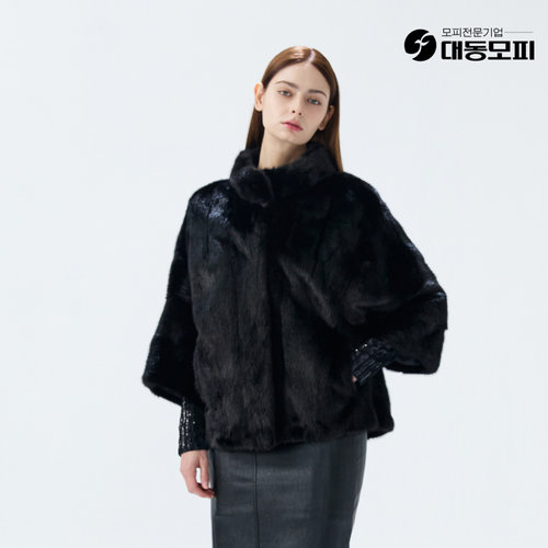 [방송에서만][대동모피]25FW 휘메일 풀스킨 밍크코트(블랙)