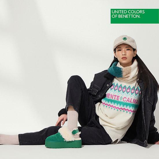 [런칭가69,000원 →1만원↓] 베네통 천연가죽 양털 슬라이드 2