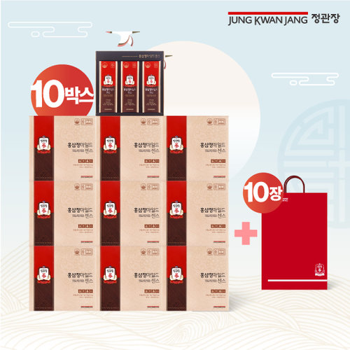 정관장 홍삼정마일드센스 10박스 (총300포)+쇼핑백 10장