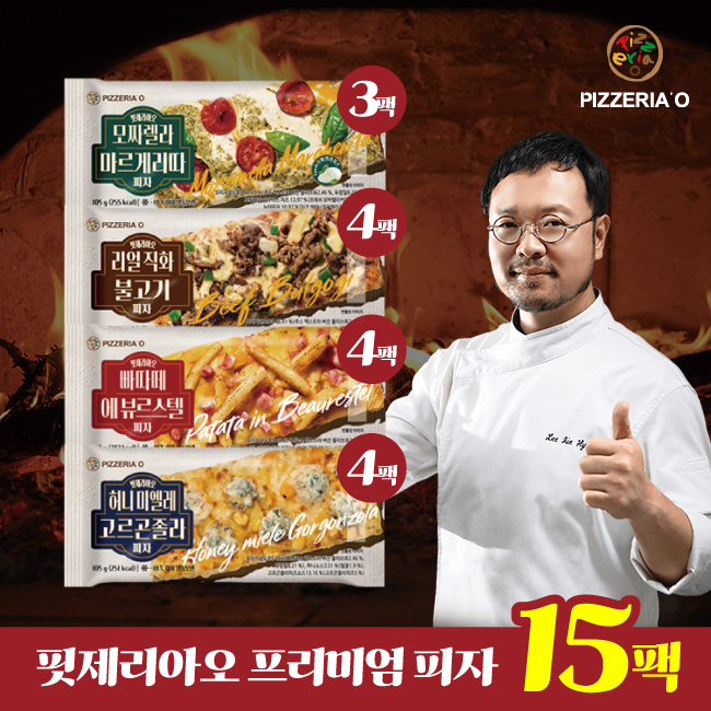 노엣지 이탈리안 사각 피자 4종 / 총 15팩
