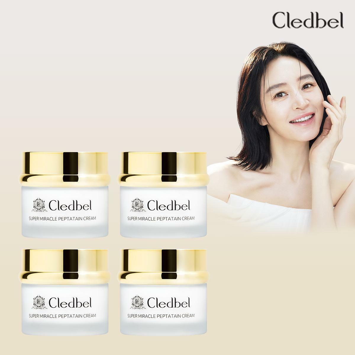 [삼성카드5%할인]끌레드벨 슈퍼미라클 펩타테인 리프팅 크림 (50ml x 4단지) 