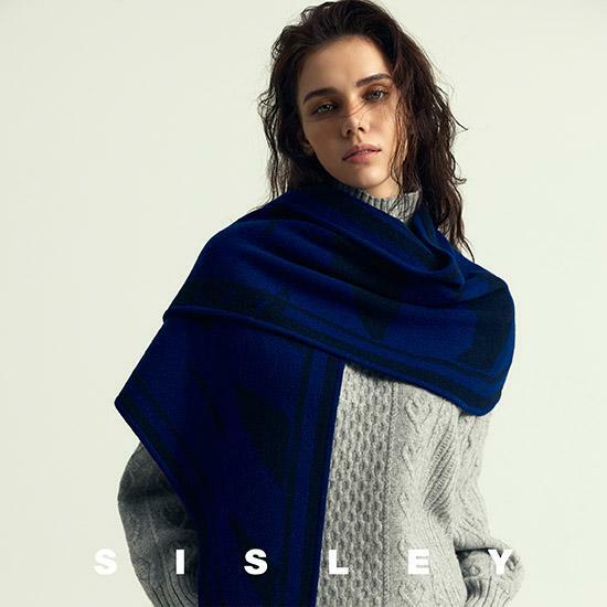 [삼성카드5%할인][새해초특가]SISLEY 시슬리 울캐시미어 니트머플러 2SET(머플러,가죽벨트) 2