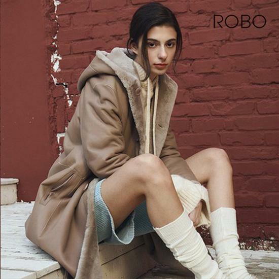 [삼성카드5%할인][ROBO] 로보 25FW 롱 후드 무스탕 2
