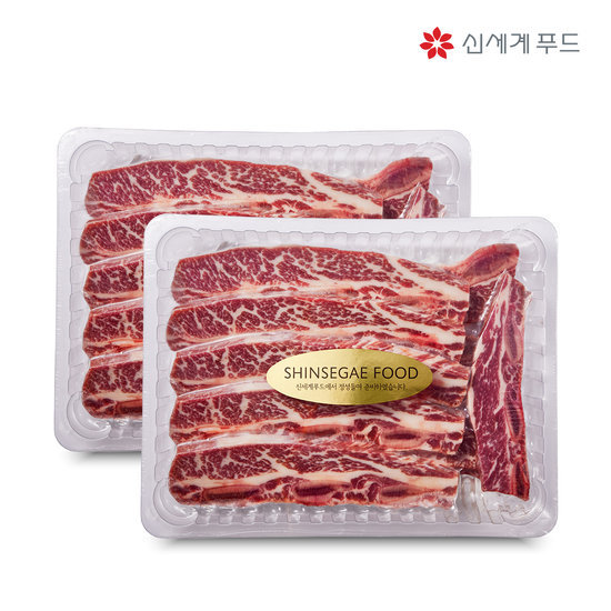 신세계푸드 LA갈비 꽃갈비 총2kg (1kg 2팩) 2