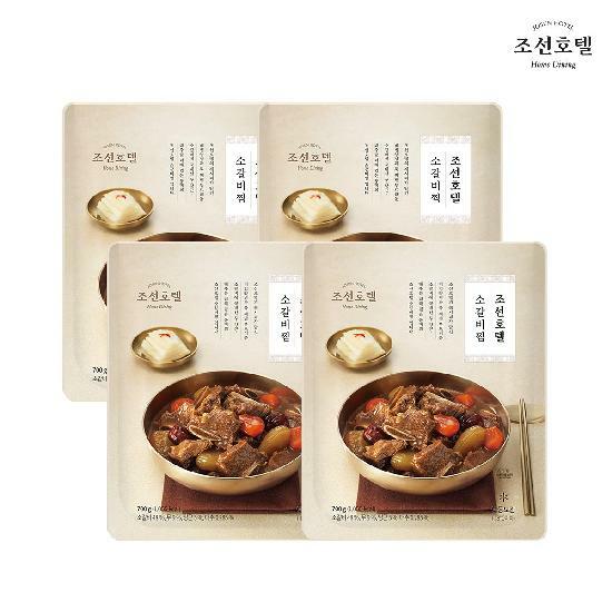 [삼성카드5%할인]조선호텔 소갈비찜 700g x 4팩 3