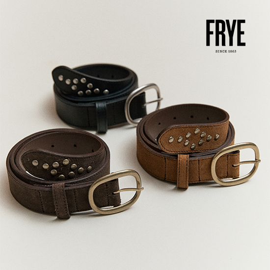 [FRYE]이태리 레더 스터드 벨트 4