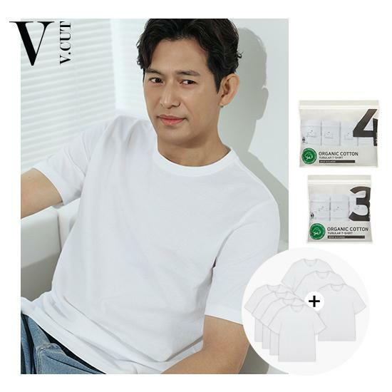[삼성카드5%할인][BEST] 브이컷 오가닉 면100 튜블러 티셔츠 7장     4