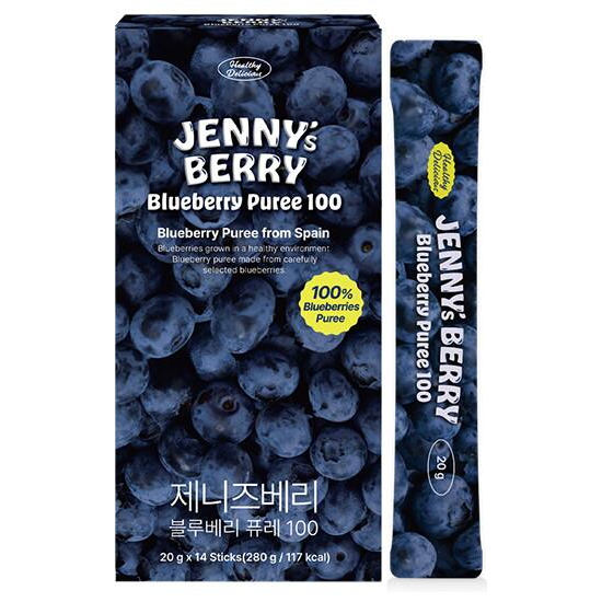 제니즈베리 블루베리 퓨레 100 1박스(20g*14포*1박스)