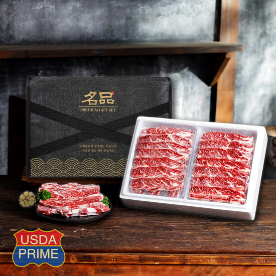 [고메프리미엄] 미국산 프라임등급 LA 꽃갈비 선물세트 2.4kg (1.2kg x 2팩)
